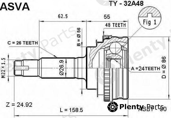  ASVA part TY32A48 Replacement part