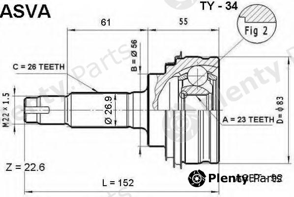  ASVA part TY34 Replacement part