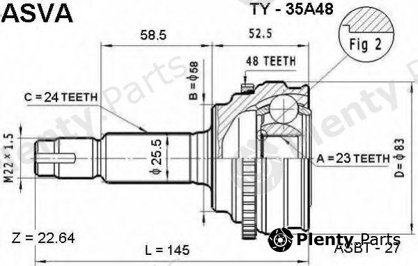  ASVA part TY-35A48 (TY35A48) Replacement part