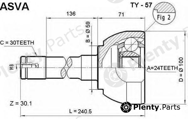  ASVA part TY57 Replacement part