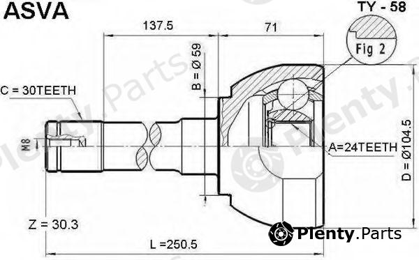  ASVA part TY-58 (TY58) Replacement part