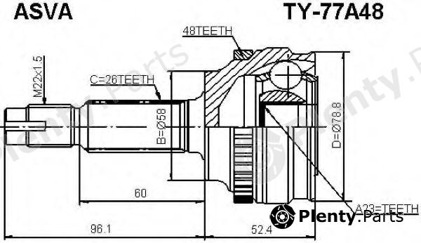  ASVA part TY77A48 Replacement part
