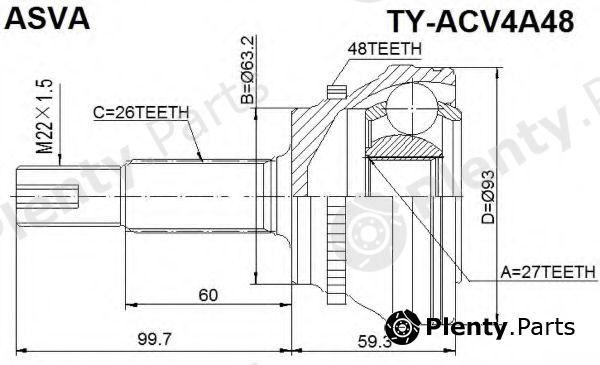  ASVA part TY-ACV4A48 (TYACV4A48) Replacement part