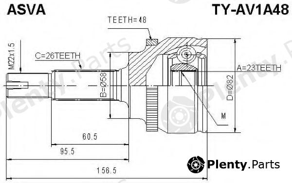  ASVA part TYAV1A48 Joint Kit, drive shaft