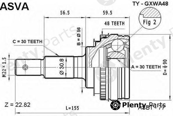 ASVA part TYGXWA48 Replacement part