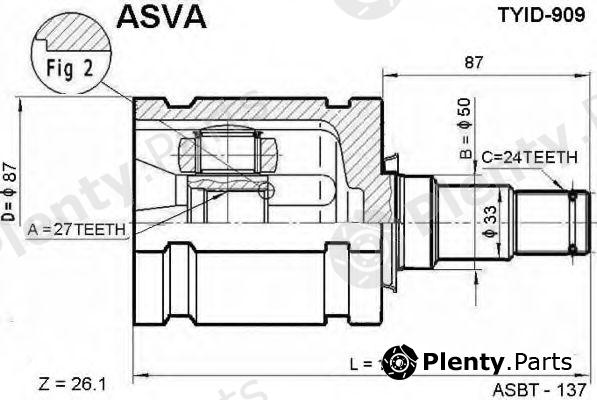  ASVA part TYID909 Replacement part