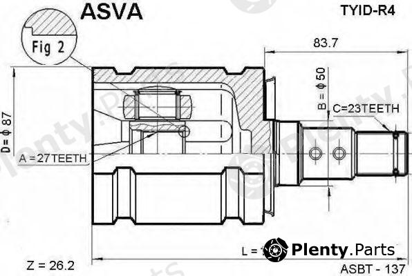  ASVA part TYIDR4 Joint Kit, drive shaft
