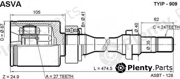 ASVA part TYIP909 Joint Kit, drive shaft