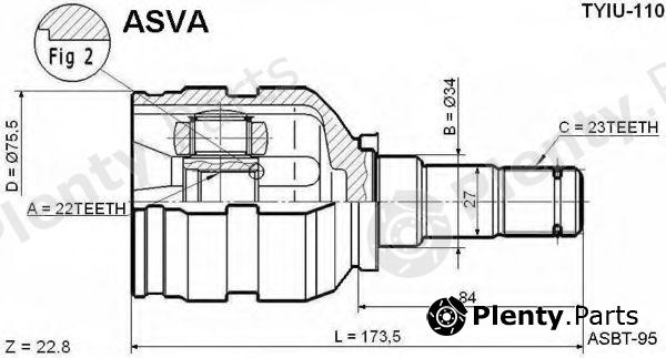  ASVA part TYIU110 Joint Kit, drive shaft
