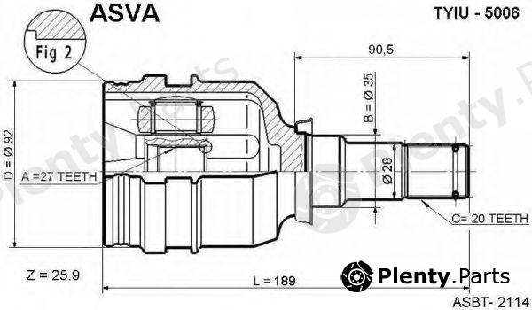  ASVA part TYIU-5006 (TYIU5006) Replacement part