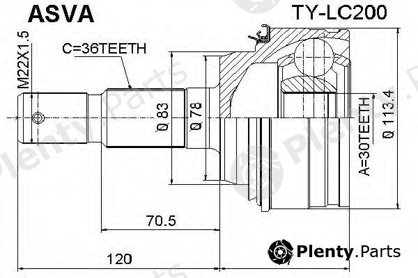  ASVA part TYLC200 Joint Kit, drive shaft