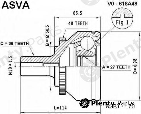  ASVA part VO618A48 Replacement part