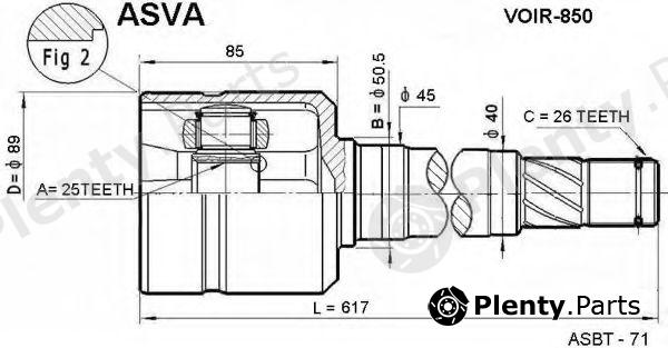  ASVA part VOIR850 Replacement part