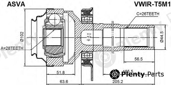  ASVA part VWIR-T5M1 (VWIRT5M1) Replacement part