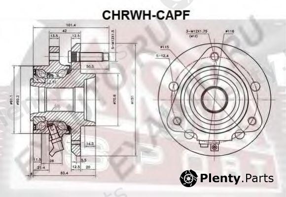  ASVA part CHRWHCAPF Wheel Bearing Kit