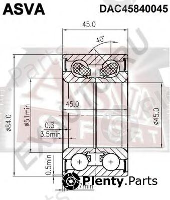  ASVA part DAC45840045 Replacement part