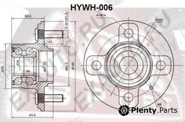  ASVA part HYWH-006 (HYWH006) Wheel Bearing Kit