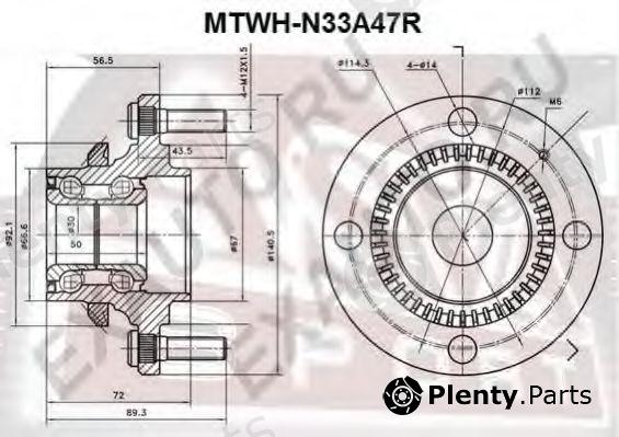  ASVA part MTWHN33A47R Wheel Bearing Kit