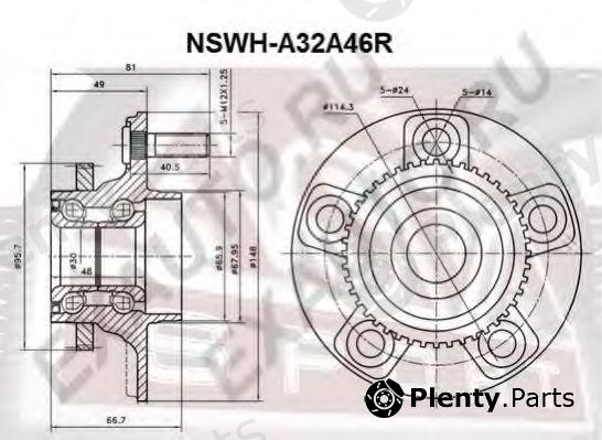  ASVA part NSWHA32A46R Wheel Bearing Kit