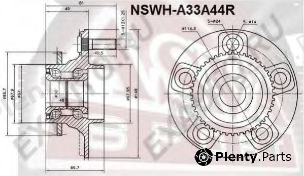  ASVA part NSWHA33A44R Wheel Bearing Kit
