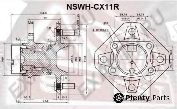  ASVA part NSWH-CX11R (NSWHCX11R) Wheel Bearing Kit