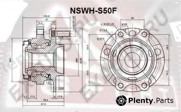  ASVA part NSWH-S50F (NSWHS50F) Wheel Hub