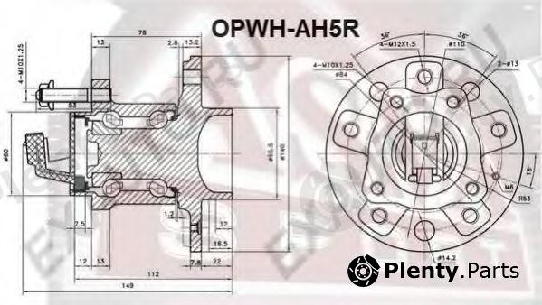  ASVA part OPWH-AH5R (OPWHAH5R) Wheel Bearing Kit