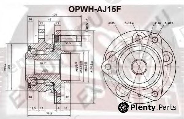  ASVA part OPWHAJ15F Wheel Bearing Kit