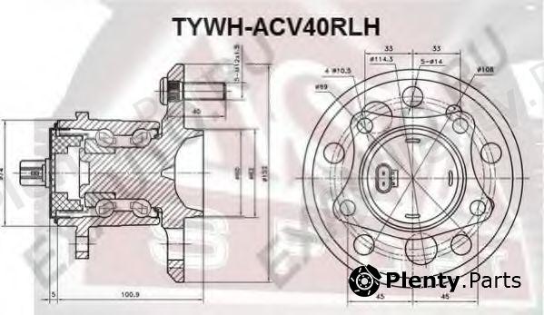  ASVA part TYWHACV40RLH Wheel Bearing Kit