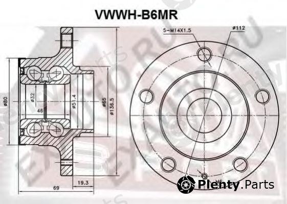  ASVA part VWWHB6MR Wheel Bearing Kit