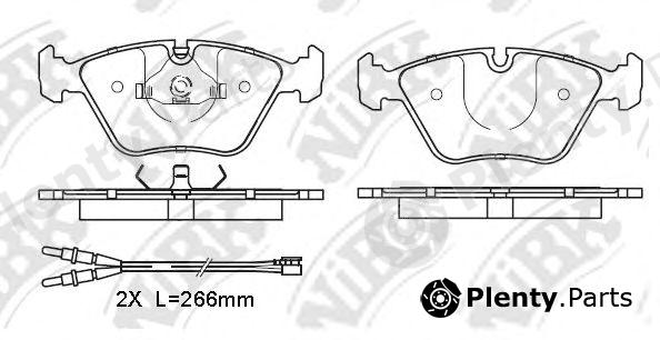  NiBK part PN0012W Brake Pad Set, disc brake