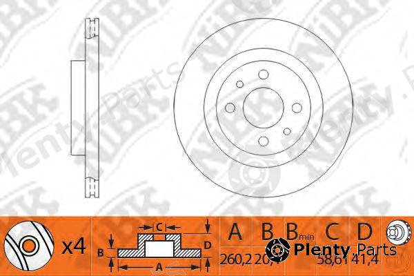  NiBK part RN1124 Brake Disc
