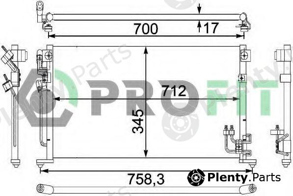  PROFIT part PR1601C1 Condenser, air conditioning