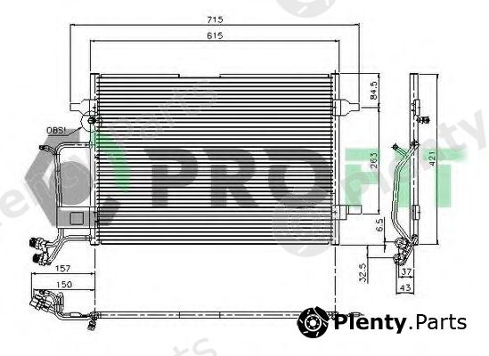  PROFIT part PR9540C3 Condenser, air conditioning