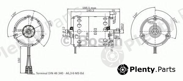  BOSCH part F006B10267 Electric Motor