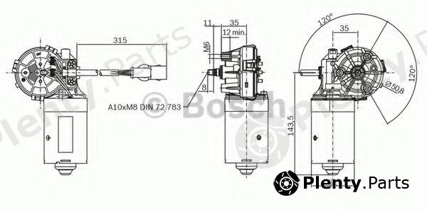  BOSCH part F006B20057 Wiper Motor