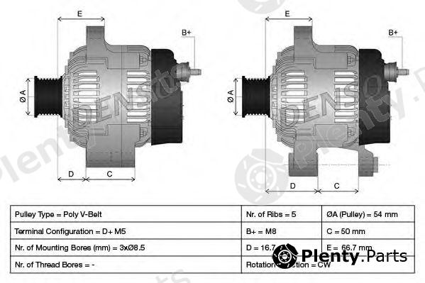  DENSO part DAN519 Alternator