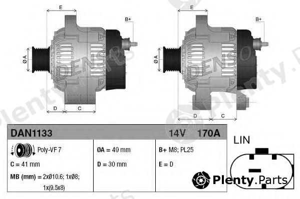  DENSO part DAN1133 Alternator