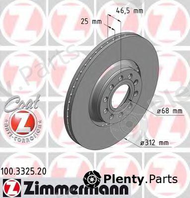  ZIMMERMANN part 100.3325.20 (100332520) Brake Disc