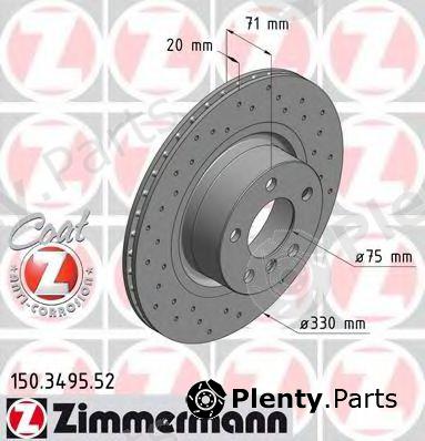  ZIMMERMANN part 150.3495.52 (150349552) Brake Disc