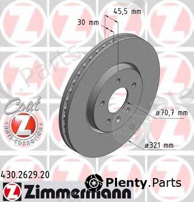  ZIMMERMANN part 430.2629.20 (430262920) Brake Disc