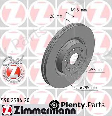  ZIMMERMANN part 590.2584.20 (590258420) Brake Disc