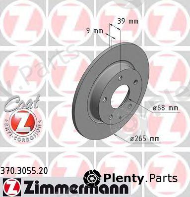  ZIMMERMANN part 370.3055.20 (370305520) Brake Disc
