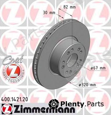  ZIMMERMANN part 400.1421.20 (400142120) Brake Disc