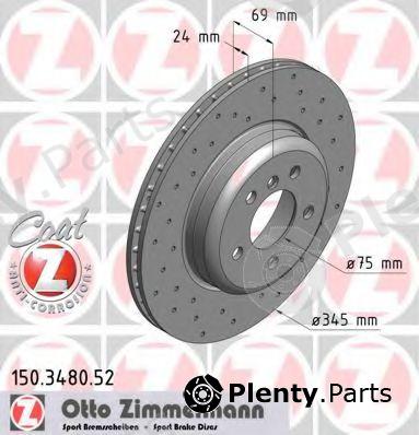  ZIMMERMANN part 150.3480.52 (150348052) Brake Disc