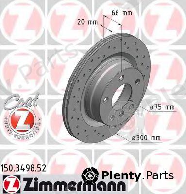  ZIMMERMANN part 150.3498.52 (150349852) Brake Disc