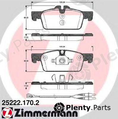 ZIMMERMANN part 25222.170.2 (252221702) Brake Pad Set, disc brake