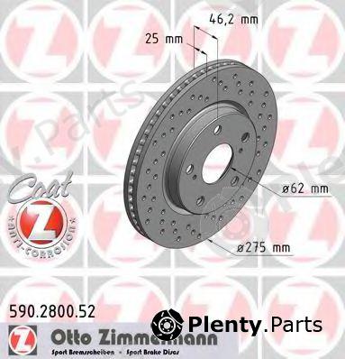  ZIMMERMANN part 590.2800.52 (590280052) Brake Disc