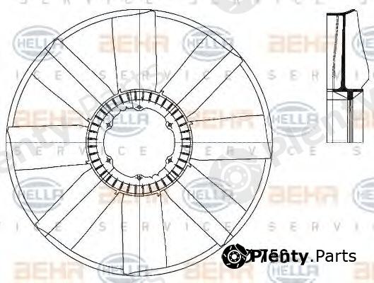  HELLA part 8MV376733-231 (8MV376733231) Fan Wheel, engine cooling