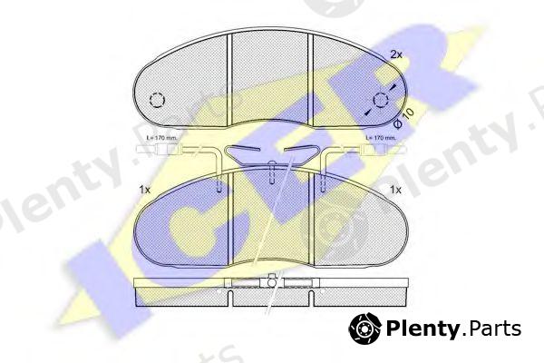  ICER part 140560 Brake Pad Set, disc brake